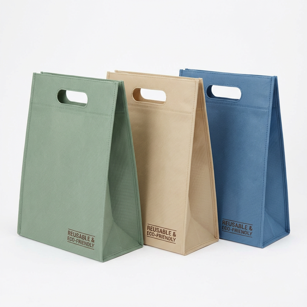 D-cut handle non woven shopping bags